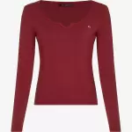 Tommy Jeans - Tricou pe Roșu Bordeaux